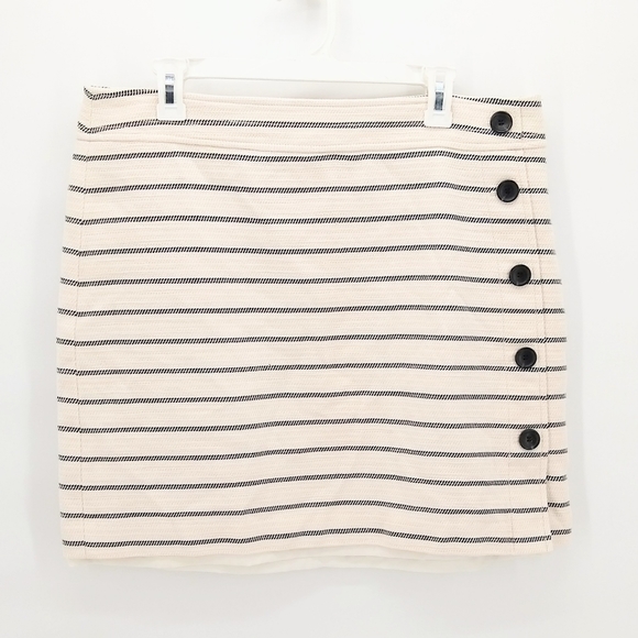 Ann Taylor Dresses & Skirts - ANN TAYLOR Ivory Tweed Striped Mini Skirt